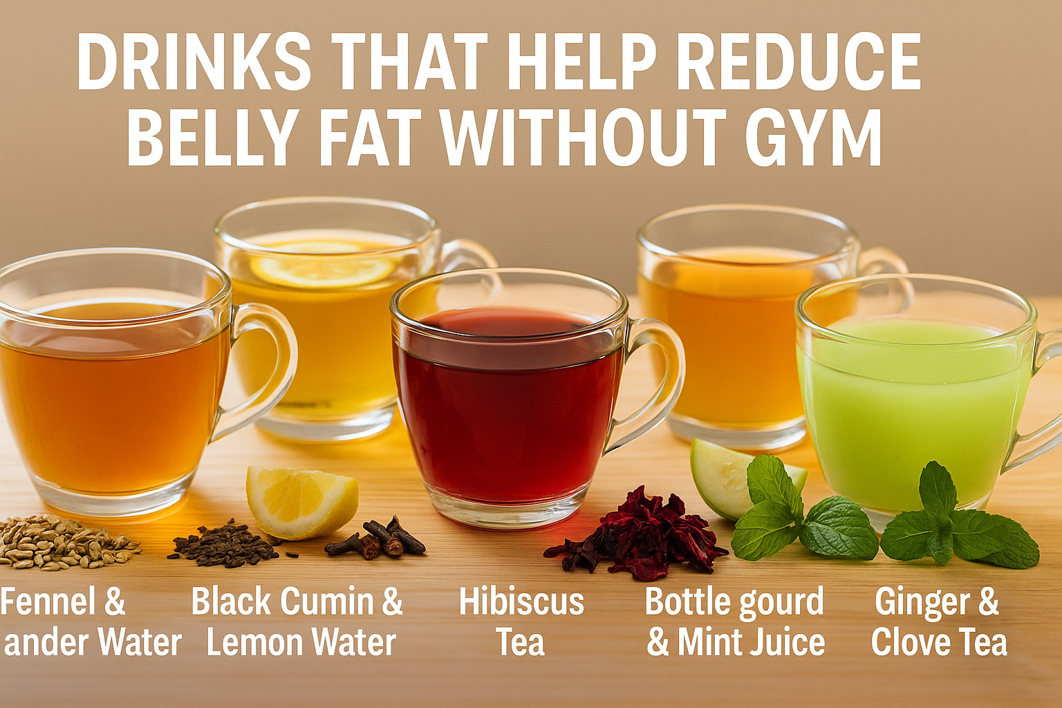 Home-Drinks That Help Reduce Belly Fat Without Gym.